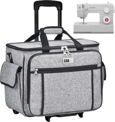 CAB55 Sewing Machine Case with Wheels, Detachable Sewing Machine Handle