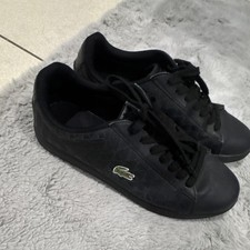 Tenis de cuero negro para hombre Lacoste Carraby EVO 223 5 SMA EE. UU. 8 UK 7 EU 40,5