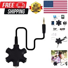 Headphone Splitter - 5-Jack 3.5mm Audio Stereo Adapter for Headsets, Earbuds,...