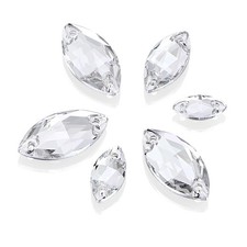 DONGZHOU Sew On Rhinestone Crystal Crystal-Mixed Sizes, Crystal-3066 Navette