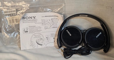 Sony MDR-ZX110AP Black Wired Stereo Headphones with Manual