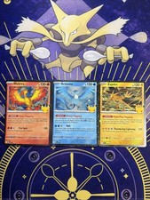 Pokémon 30th Celebration Poster Collection Set Moltres Articuno Zapdos Promos NM