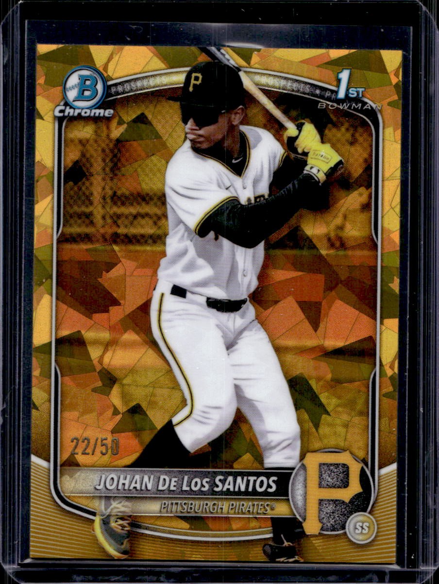 Johan De Los Santos 2025 Bowman Chrome #BCP-163 Sapphire Gold /50