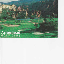 New Scorecard from the Arrowhead Golf Club, Roxborough Park,  Colorado