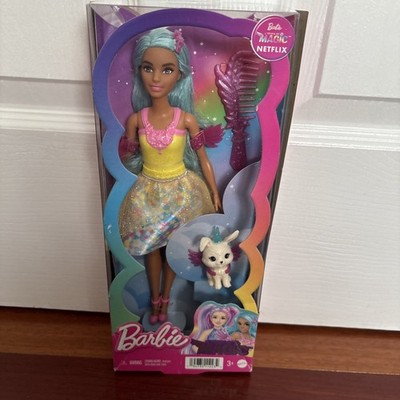 Barbie A Touch of Magic TERESA Doll Fantasy Teal Hair Unicorn Comb Bunny Pet New