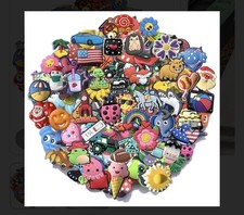 50 Mixed Pvc Shoe Charm Lot Different Charms Fit For Croc Clog Sandals