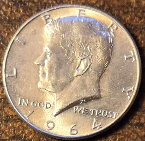 Lot of 2 - 1964 - P Kennedy Silver Half Dollars 50C - 90% Silver - AU Details