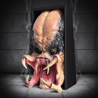 Predator Book Nook: Handbemaltes 3D-gedrucktes Sci-Fi Horror Bücherregal für Bücherliebe