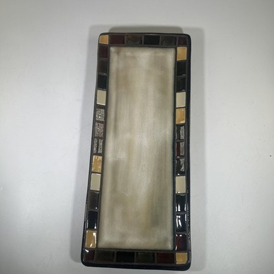 Home Trends Bread Tray Mosaic Tile Porcelain Rectangle Charcuterie 6 x 14 