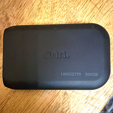 onn. 500GB Portable External HDD USB C Black (100022779)