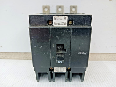 Eaton 100 Amp Bolt-On Circuit Breaker 3 Pole 277/480 VAC 65kA GHB3100