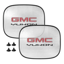 GMC Yukon Logo Car Side Window Mesh Sun Shades, 2 Pack