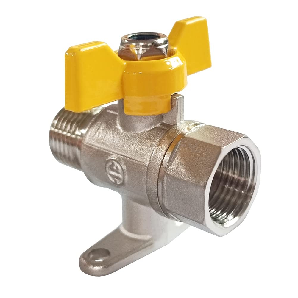 Copper 1/2 Inch Female x 1/2 Inch Male Threaded Ball Valve Fixed Metal Switch