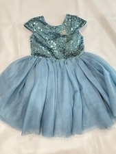 Disney Store Cinderella Party Dress Up Costume Sz 5/6 Tulle Sequin Fancy