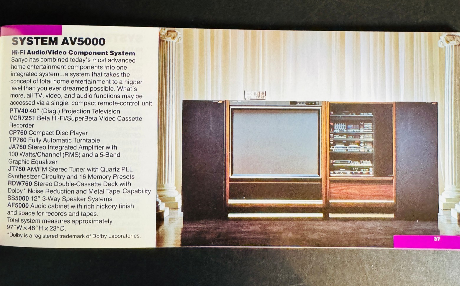1985 SANYO CONSUMER ELECTRONICS CATALOG TV, Stereo, Betamax, Tape, CD, MORE NM