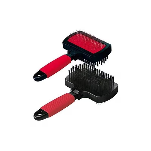 Pet Grooming Brush Dogs Cats New Double Sided Pin & Bristle 17cm
