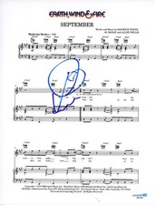 Verdine White Earth, Wind & Fire Signed Autograph September Sheet Music ACOA COA