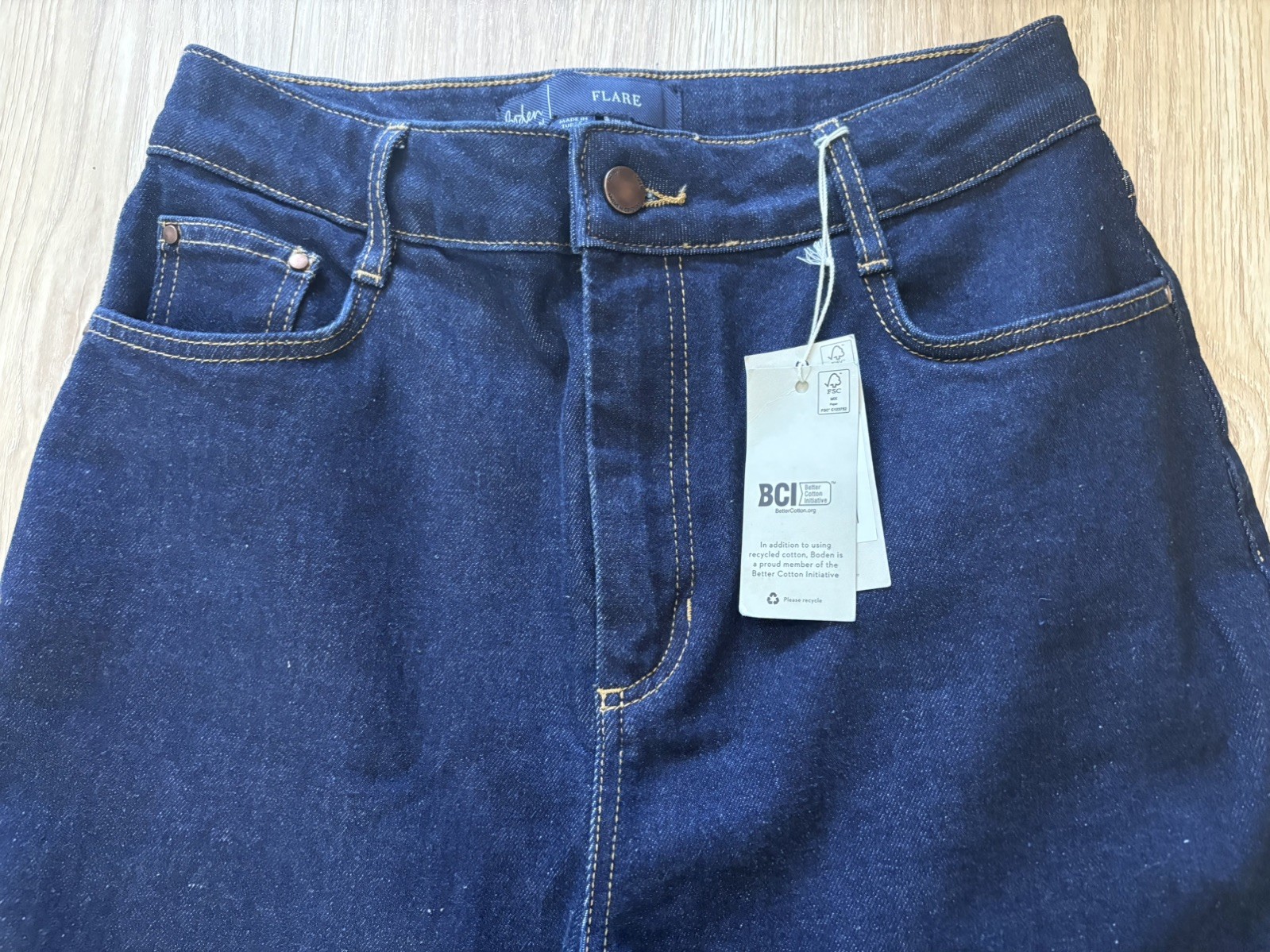 Boden Uk 12 R Flare Bootcut Jeans Indigo Blue Denim image 7