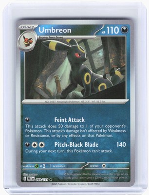 2025 Pokemon Umbreon (Master Ball) #059/131 Prismatic Evolutions Rare Holo [LP]