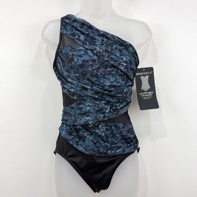MiracleSuit Titania Jena One Piece Swimsuit Womens 10 NWT Beach Vacation Coastal