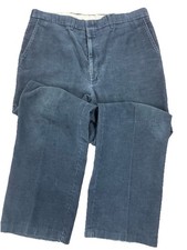 Haggar Mens Corduroy Pants Blue Pleated Front Size 38x32 Relaxed Fit vintage