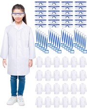 12 Sets Kids Lab Coat Science Kit Bulk Scientist Dentist Dress Costumes for C...