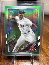 2021 Topps Chrome Ben Baller #94 Rafael Devers Green Refractor #'d /99