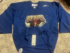 AUTHENTIC AHL HERSHEY BEARS Blue Hockey Jersey 58 SEWN Worn Autographed 2009?