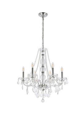 Chandelier Crystal Light Fixture French Pendant Chrome Foyer Dining Room Ceiling