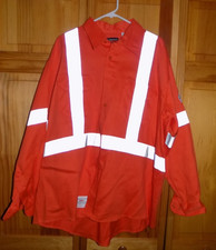 Bulwark FR Hi Vis Reflective Orange Work Shirt NWOT