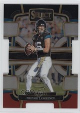 2023 Panini Select Concourse Black & Red Prizm Die-Cut Trevor Lawrence #46 18at