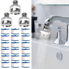 3 Pcs of Sink Water Filter and 18 Filter Elements Set, Sink Faucet Filter 360...