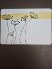 ACEO Original Art by SY Floral Flowers Minimalist Silhouette Yellow Umbel Sky — photo 1