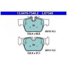 Satz Bremsbeläge Bremsklötze hinten für BMW 1-er F40 2-er Gran F44 X2 | 65263