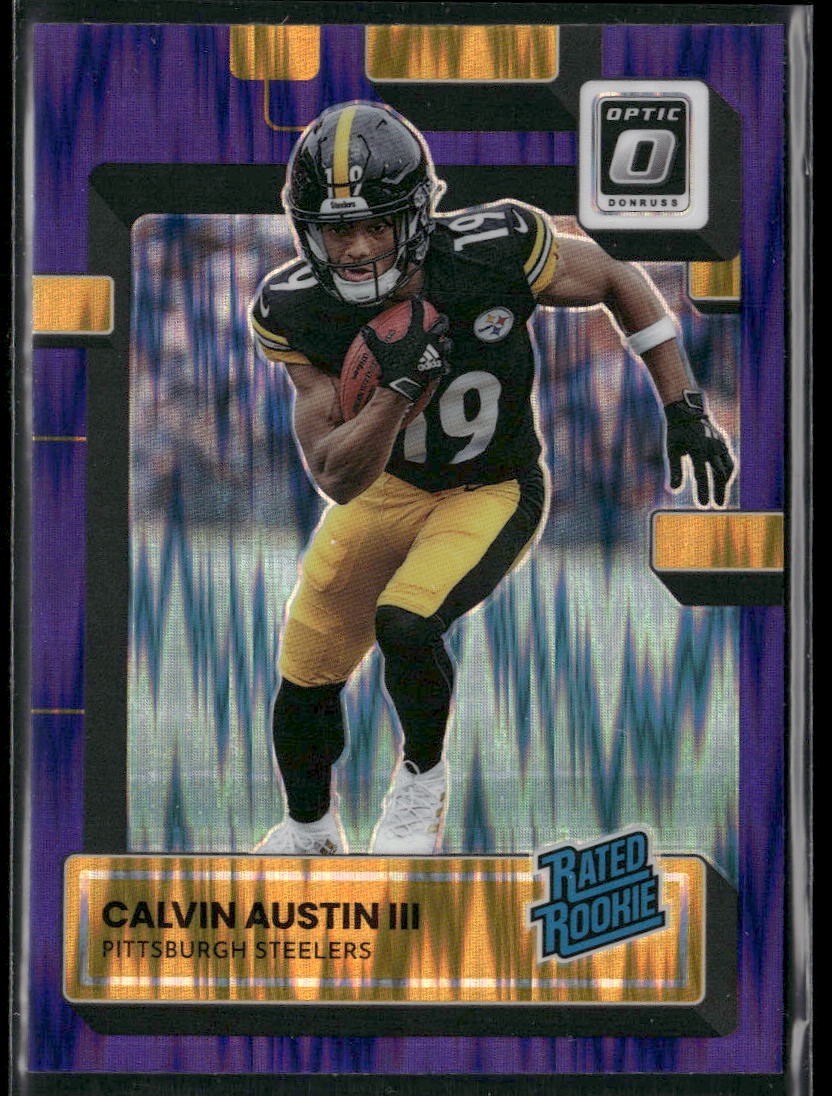Rookie 2022 Donruss Optic #236 Calvin Austin III Purple Shock
