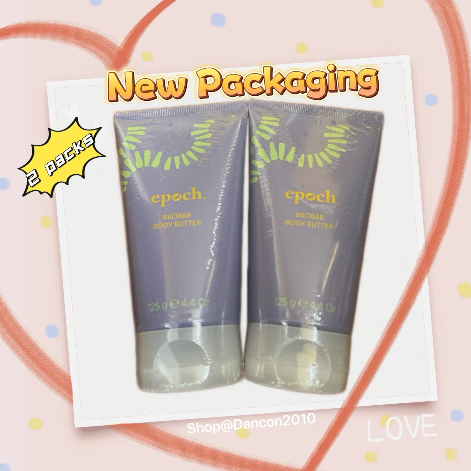 ⭐️Nu Skin Epoch Baobab Body Butter, 2 Tubes Authentic New Stock EXP 2027