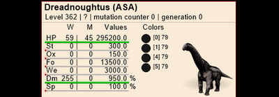Ark ASA Xbox/PC/PS PVE Solid 79 Black Level 362 Dreadnoughtus EGG Pairs