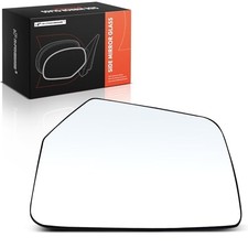 Left Driver Side Non-Heated Mirror Glass with Backing Plate - Compatible with