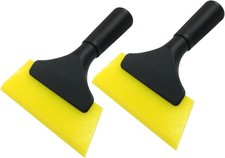 2 Pcs Small Squeegee 5 Inch, Rubber Blade Window Tint Squeegee Mini Wiper Yellow