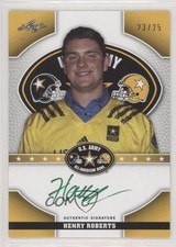 2015 Leaf US Army All-American Bowl Tour Green Ink 23/25 Henry Roberts Auto 0w8