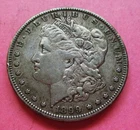 1899-S MORGAN SILVER DOLLAR. CIRCULATED. BETTER GRADE.