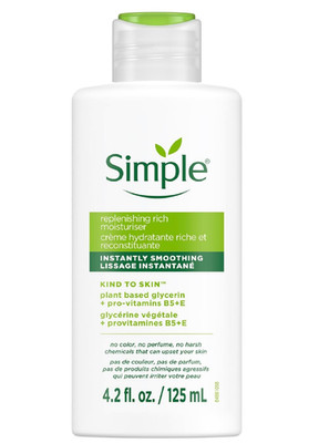 Simple Kind to Skin Face Moisturizer For Sensitive Skin Replenishing Rich 12-Hou