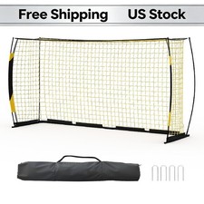Durable 3-in-1 Soccer Goal Net 7x5 FT, Portable, Collapsible for Passing Throwin