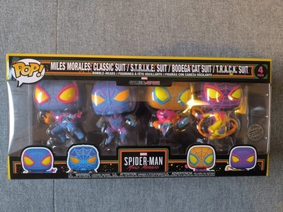 Funko POP Blacklight -4 Pack Marvel Spider-Man Miles Morales (Special Edition)