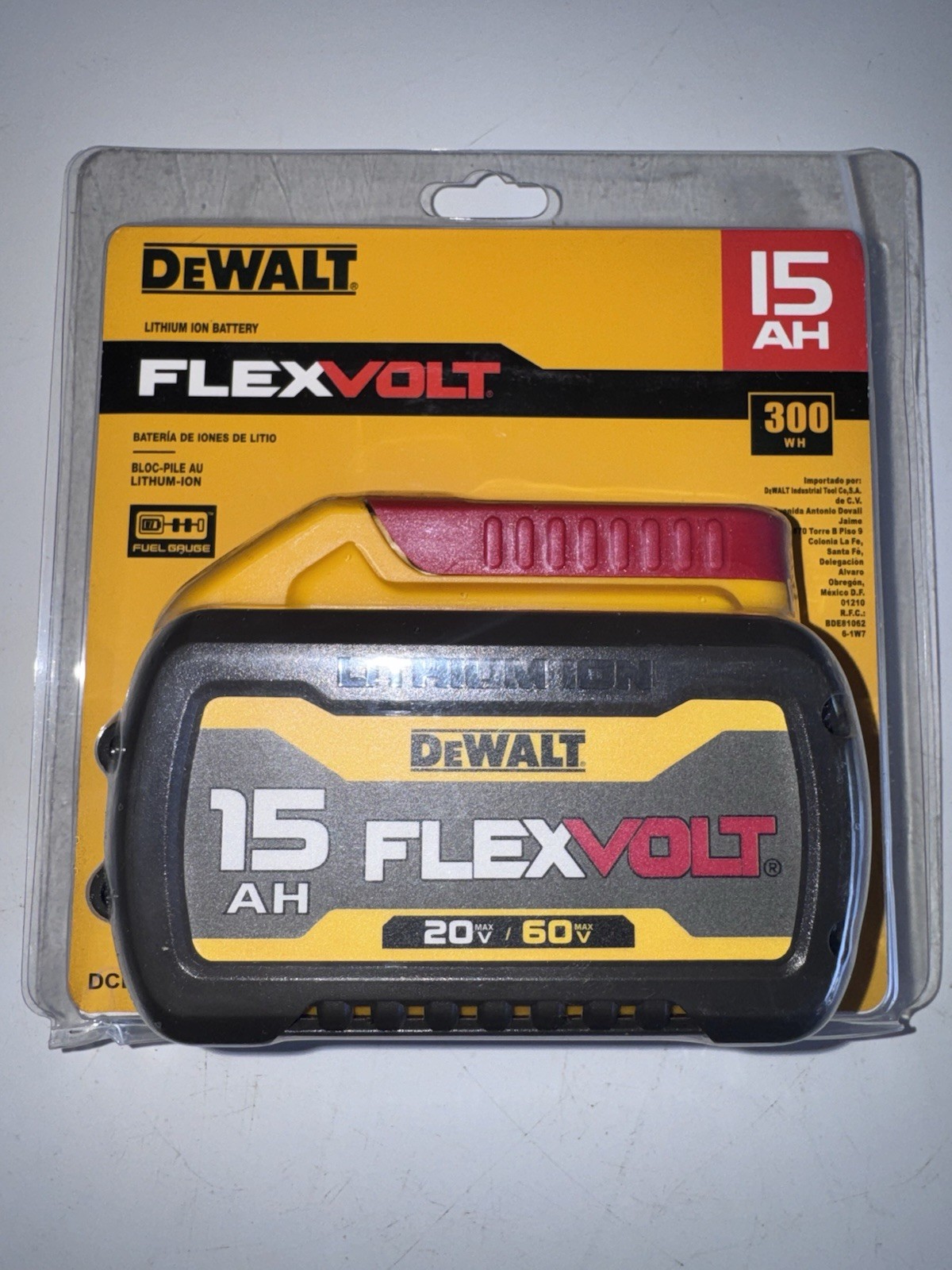 DEWALT FLEXVOLT 15Ah Lithium-Ion Battery DCB615 20V/60V Yell