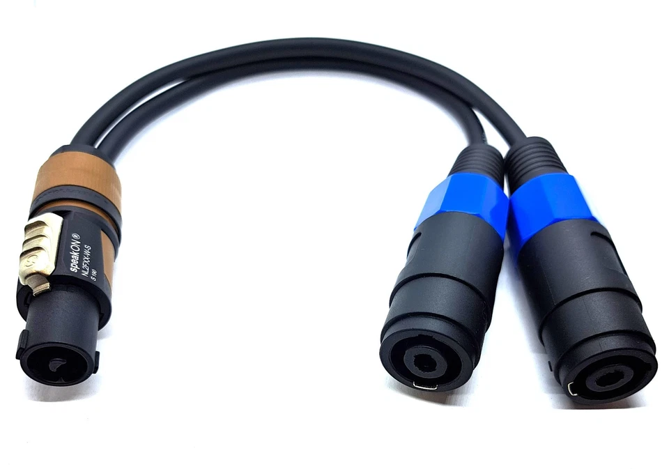 Adapter Y-Kabel Splitter NL2FXX Neutrik Speakon Stecker-2 x Speaker Kupplung - Bild 1 von 1
