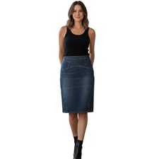 Vintage Versace Jeans Signature Denim Pencil Skirt 90s Made in Italy 26 (US 0-2