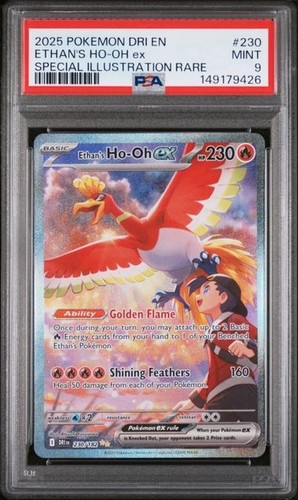 Ethan's Ho-Oh ex graded PSA 9 for sale on eBay