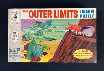 The Outer Limits Sci-Fi Jigsaw Puzzle 4427 Sea Creatures Milton Bradley Complete