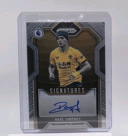 2021-22 Panini Prizm Premier League Signatures Raul Jimenez #S-RJ Auto Mexico view 1